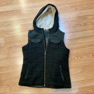 Prana Ava Wool Winter Hooded Zip Up Vest